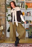 Bennie Quirky Barrel Pant Deep Olive Pin Stripe